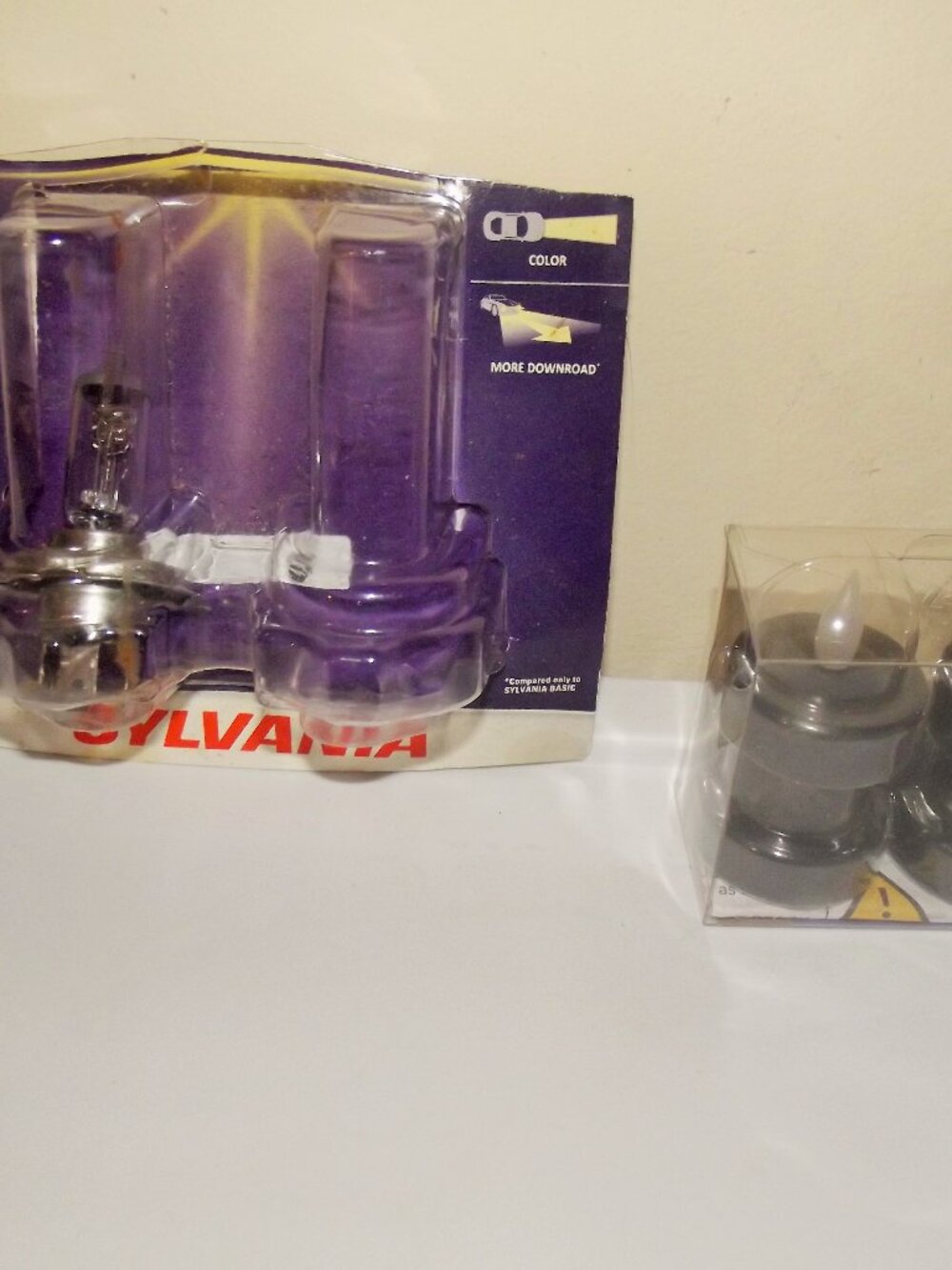 4-Pcs of Halloween Tealights and a Sylvania Hologen Bulb